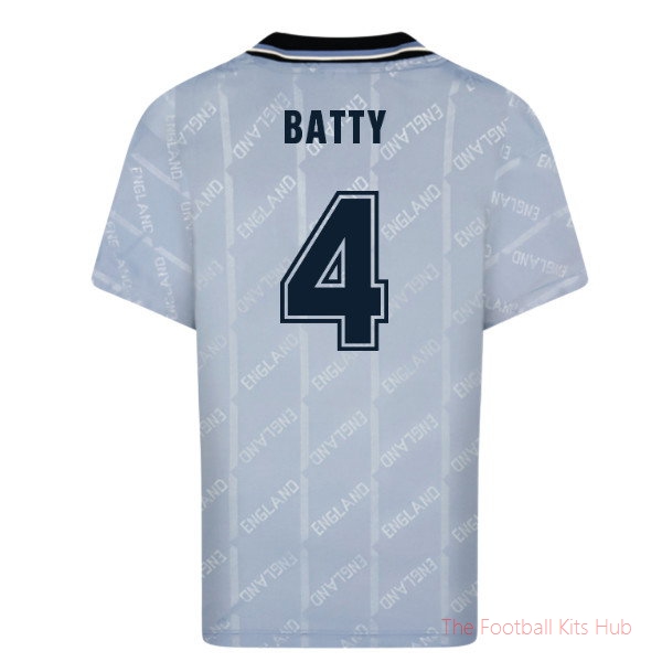 England 1993 Third Retro Shirt (Batty 4)-UniFootball Store