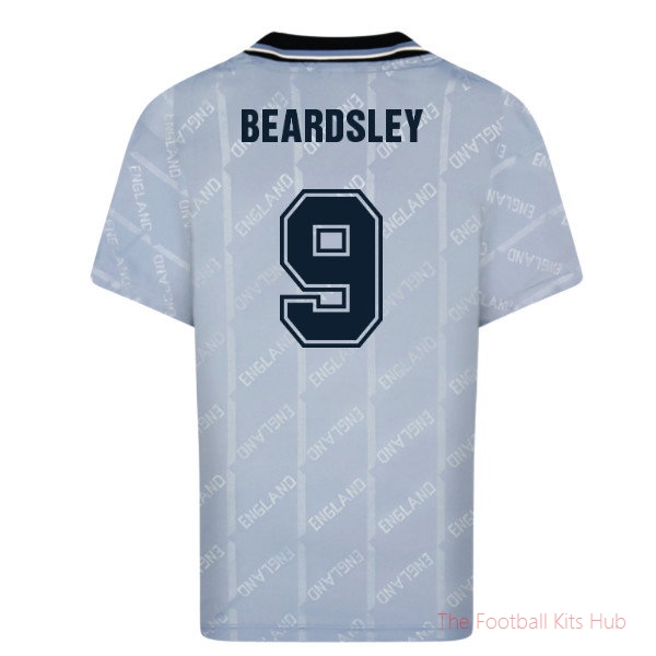 England 1993 Third Retro Shirt (Beardsley 9)-UniFootball Store