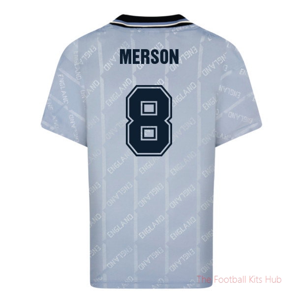 England 1993 Third Retro Shirt (Merson 8)-UniFootball Store