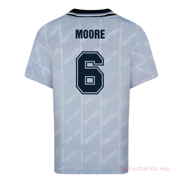 England 1993 Third Retro Shirt (Moore 6)-UniFootball Store