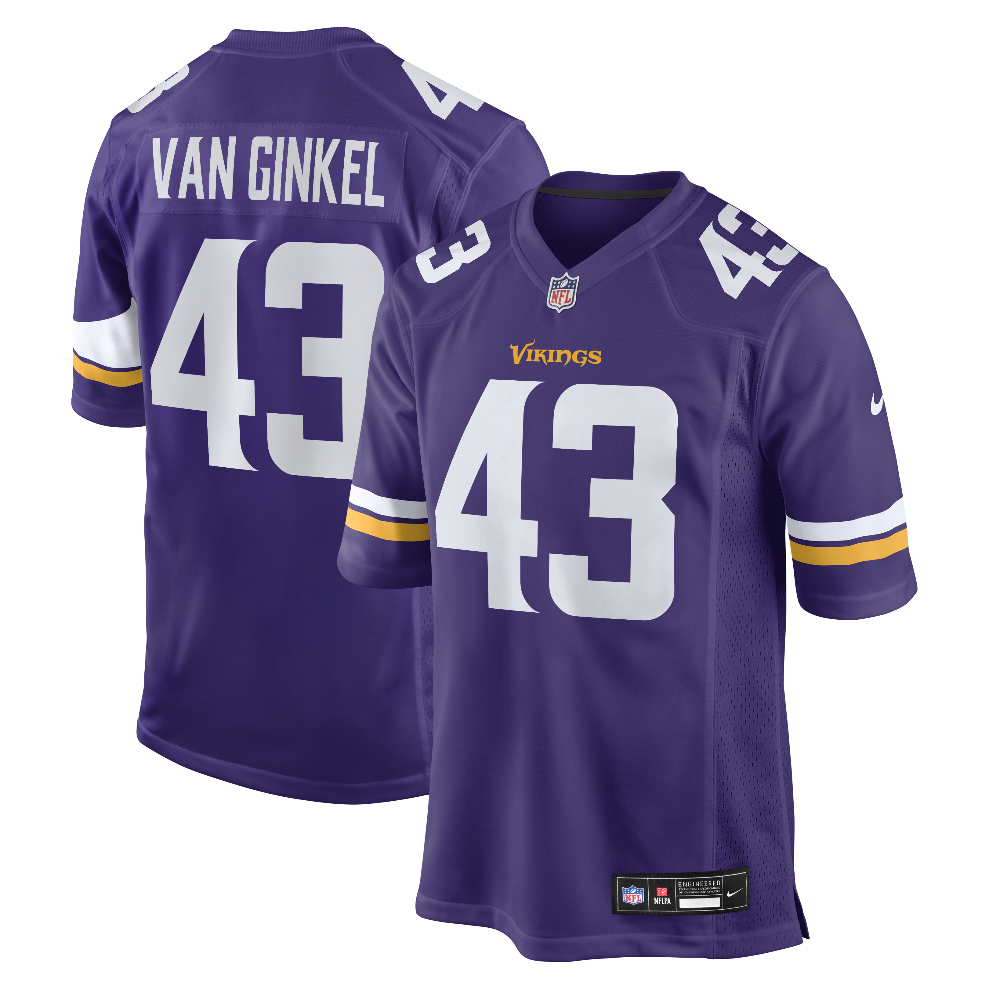 Andrew Van Ginkel Minnesota Vikings NFL Jersey - Purple | UniFootball Store