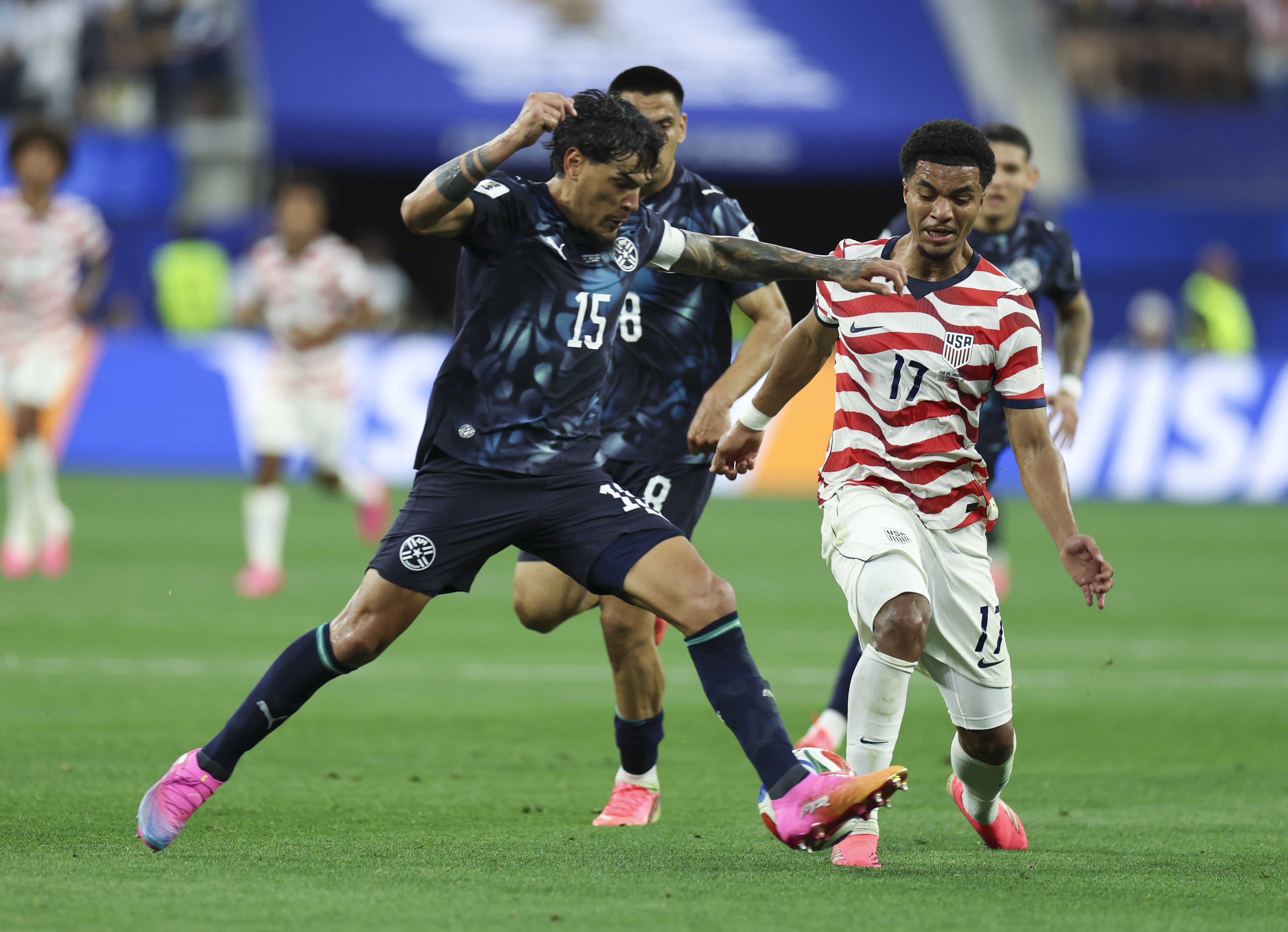 Players battling for possession