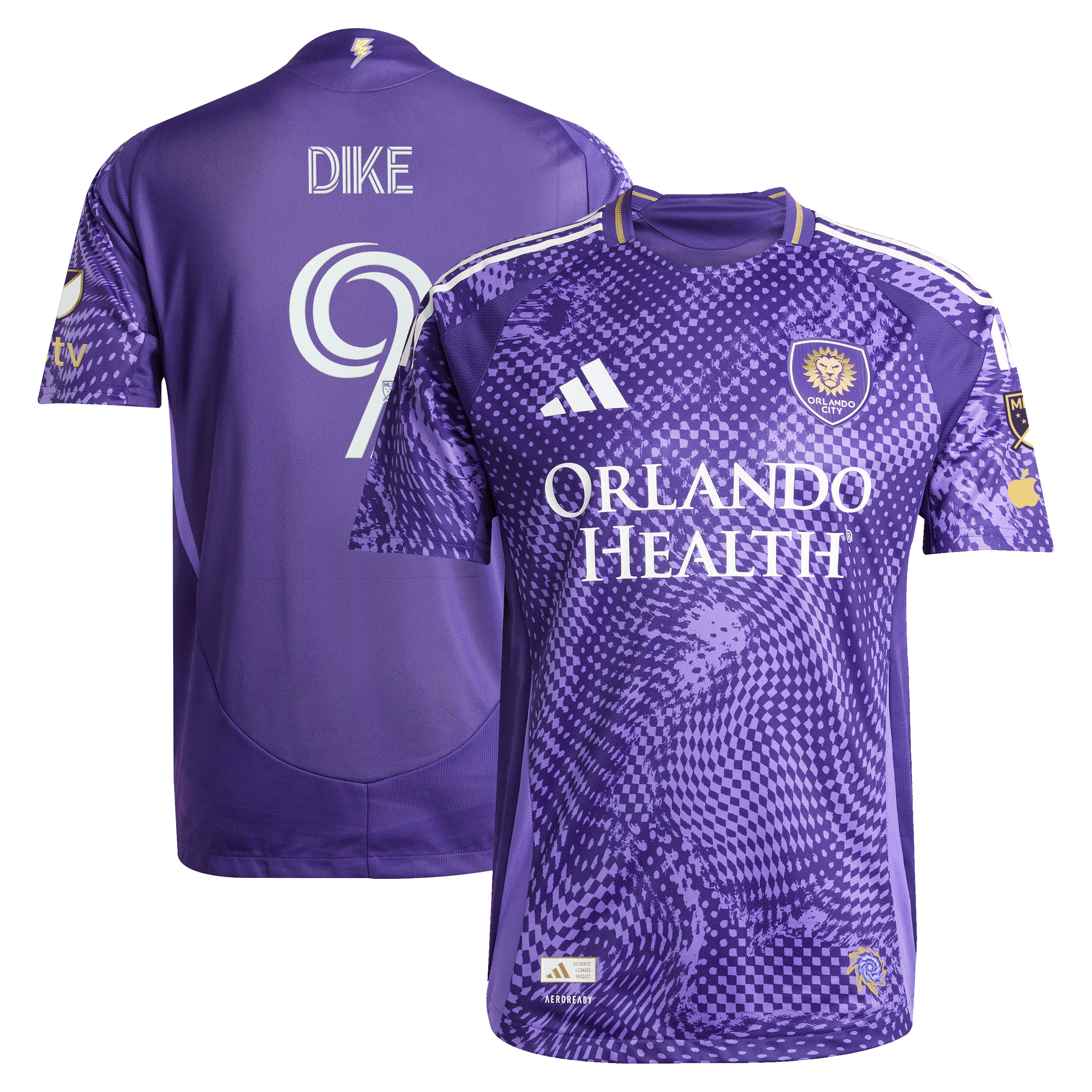 Youth Daryl Dike Orlando City SC 2025 Perfect Storm Primary On-Field Authentic Jersey - Purple | UniFootball Store