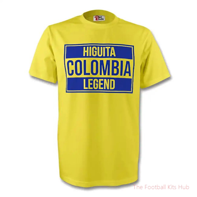 Rene Higuita Colombia Legend Tee (yellow)-UniFootball Store