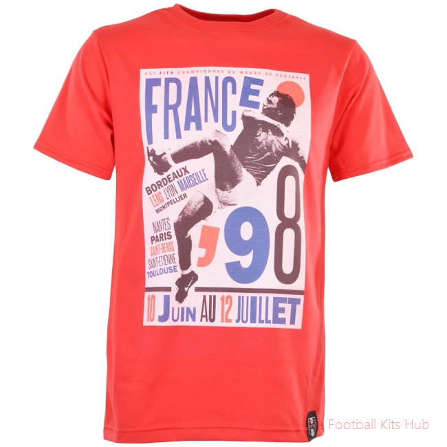 Pennarello: World Cup - France 98 T-Shirt - Red-UniFootball Store