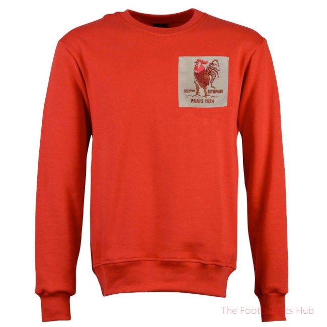 Men France Rooster 1924 Red Sweatshirt UEFA Euro-UniFootball Store