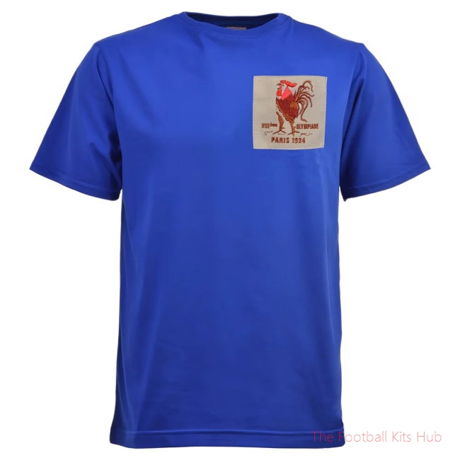 France Rooster 1924 Royal T-Shirt-UniFootball Store