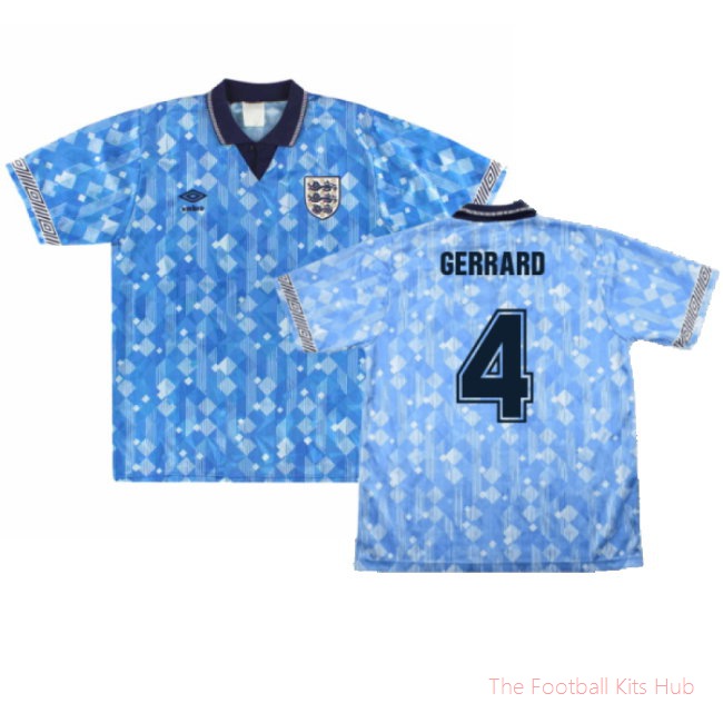 England 1990-92 Third (M) (Excellent) (Gerrard 4)-UniFootball Store