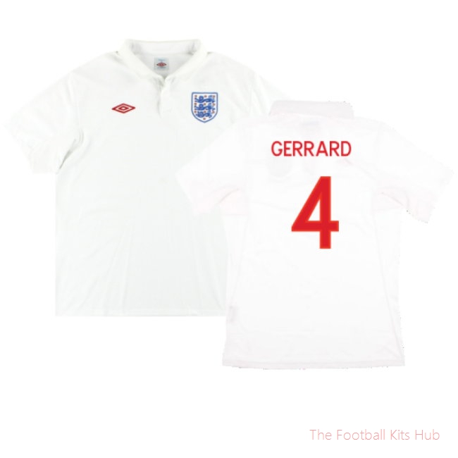 England 2009-10 Home (XL) (Excellent) (GERRARD 4)-UniFootball Store