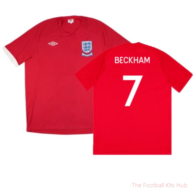 England 2010-11 Away (XL) (Excellent) (BECKHAM 7)-UniFootball Store