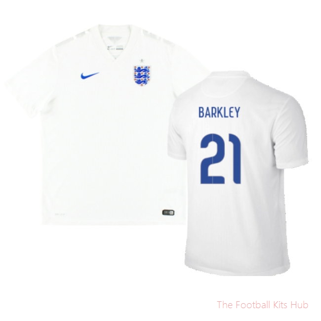 England 2014-16 Home (Very Good) (BARKLEY 21)-UniFootball Store