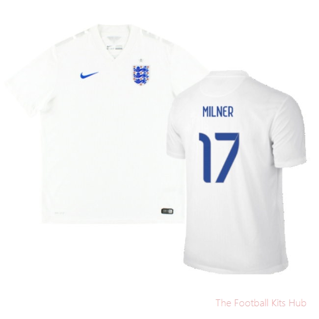 England 2014-16 Home (Very Good) (MILNER 17)-UniFootball Store