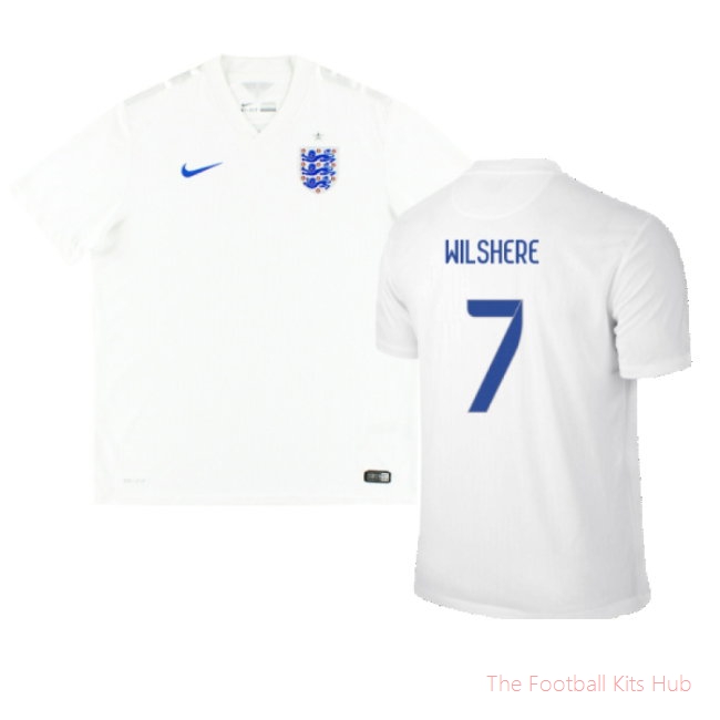 England 2014-16 Home (Very Good) (WILSHERE 7)-UniFootball Store