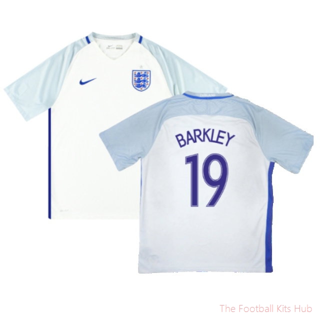 England 2016-18 Home (L) Barkley #19 (Excellent) (Barkley 19)-UniFootball Store
