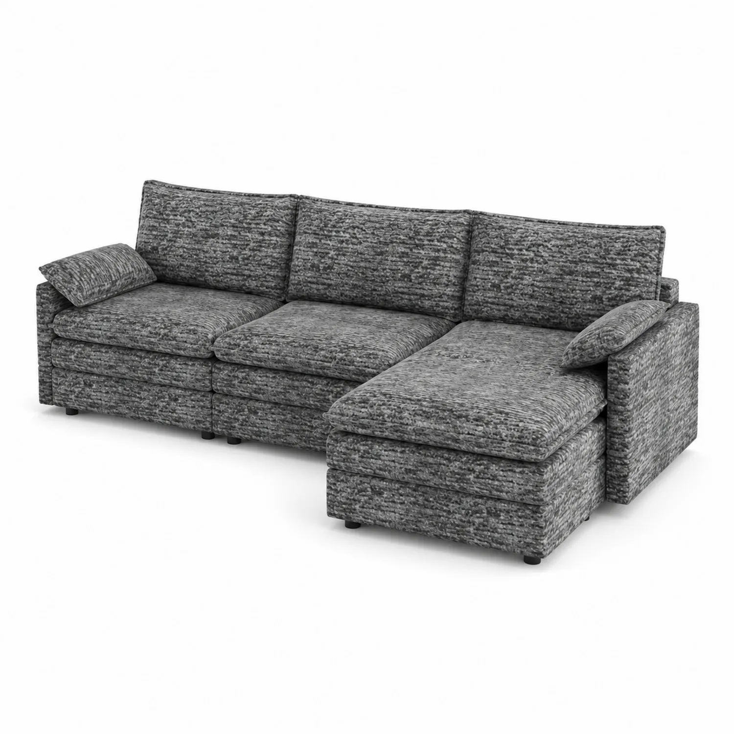 Canapé modulable en tissu Gris