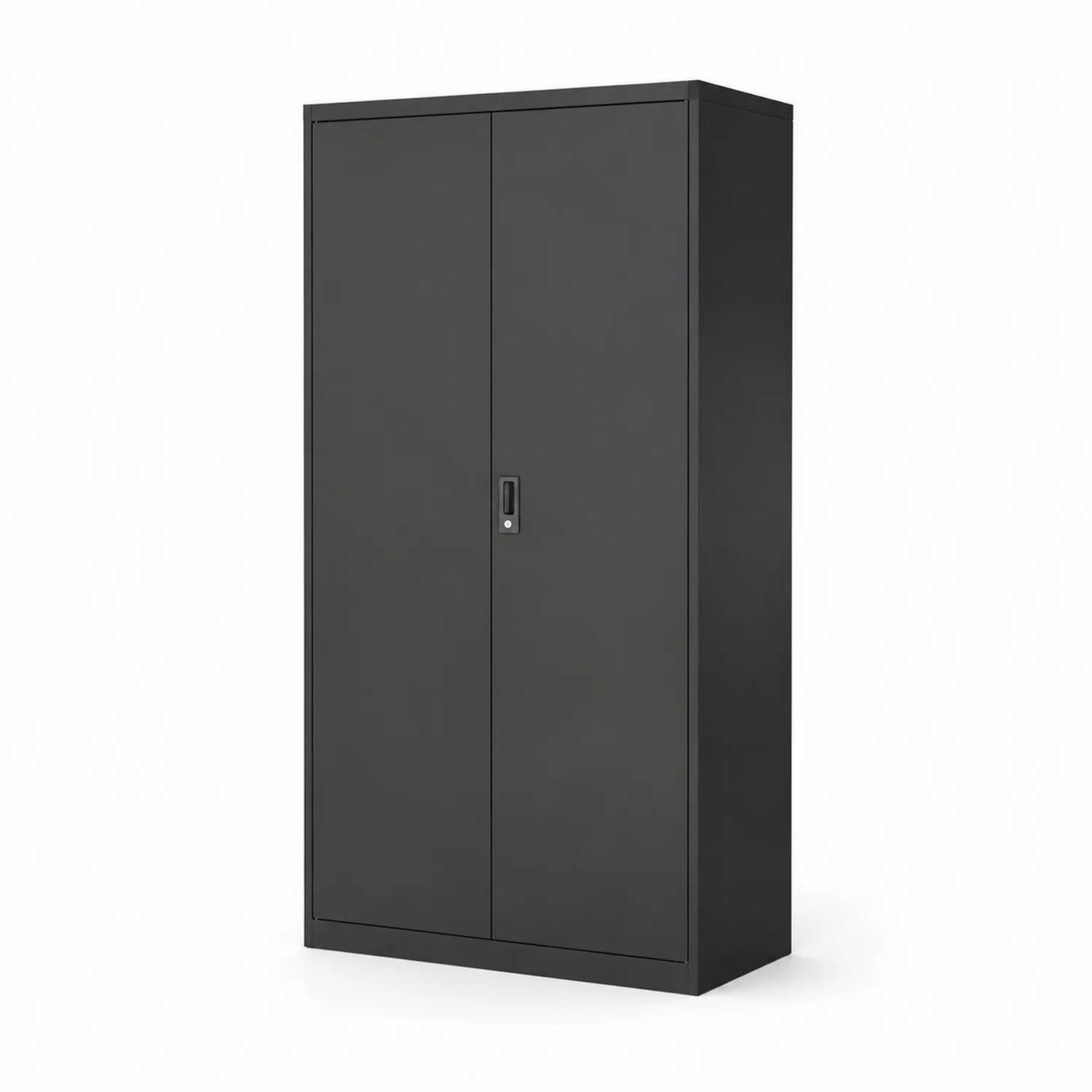 Armoire en métal noir avec portes battantes 180x90x40 cm