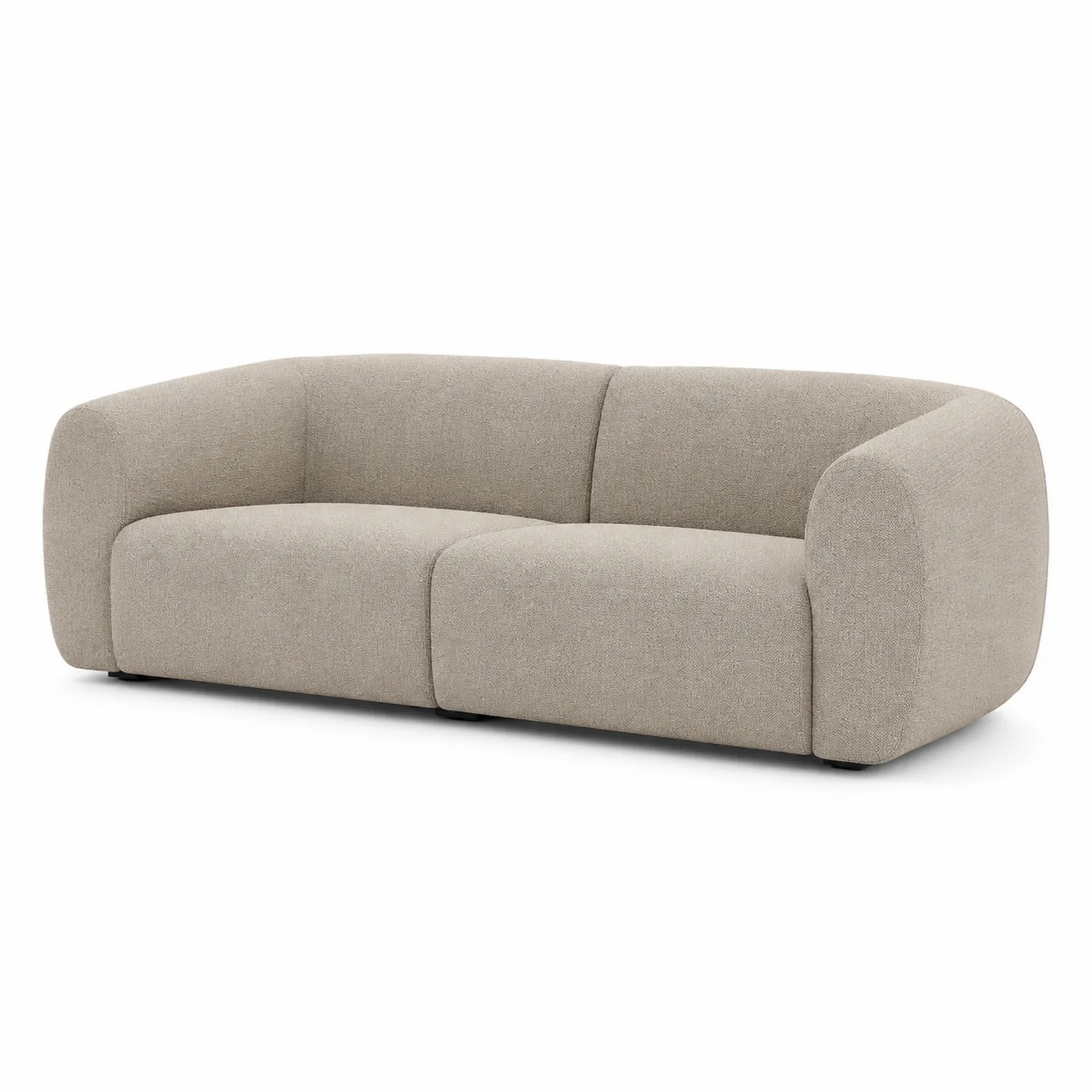Divano a 2 posti in tessuto poliestere Beige