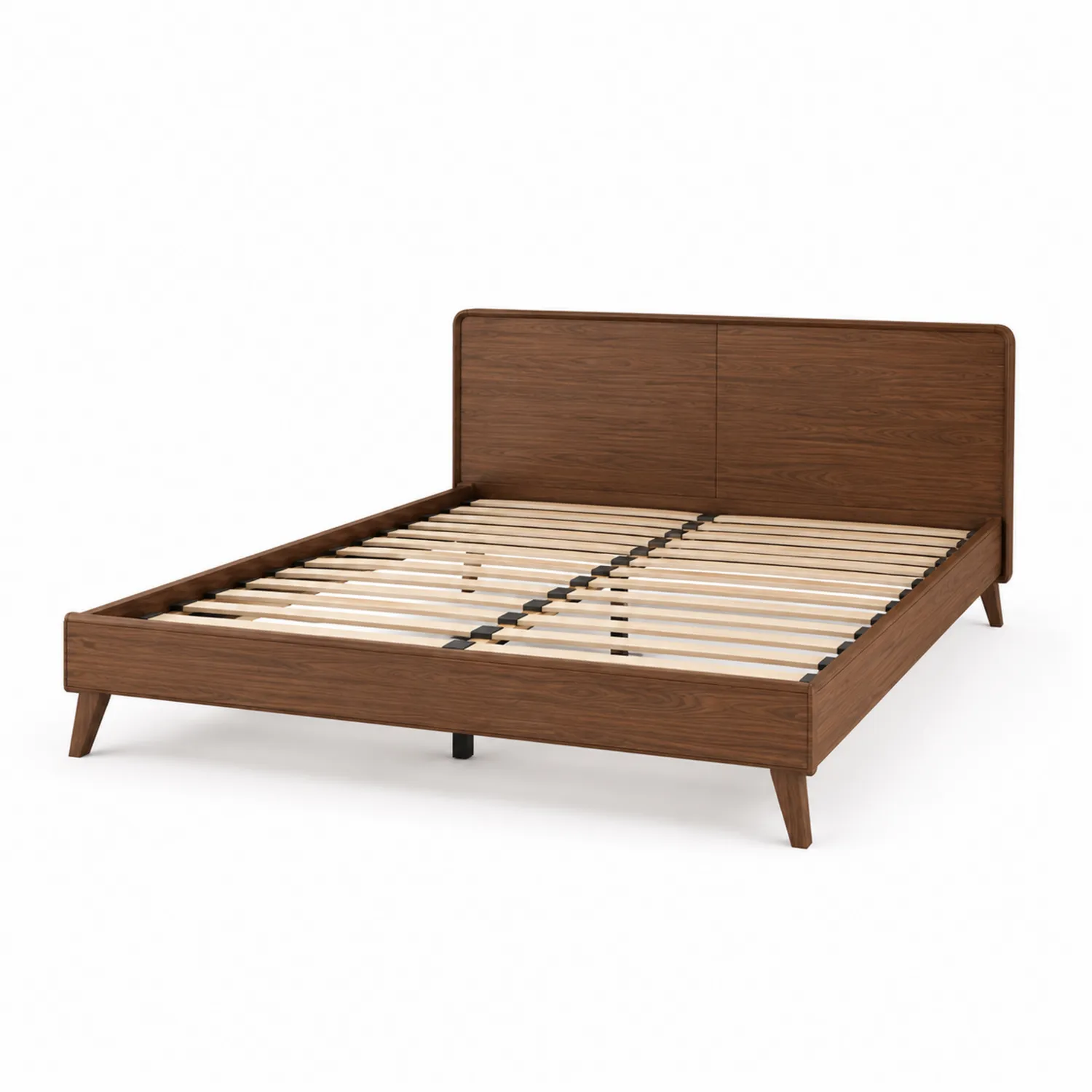 Letto matrimoniale in legno massello di noce