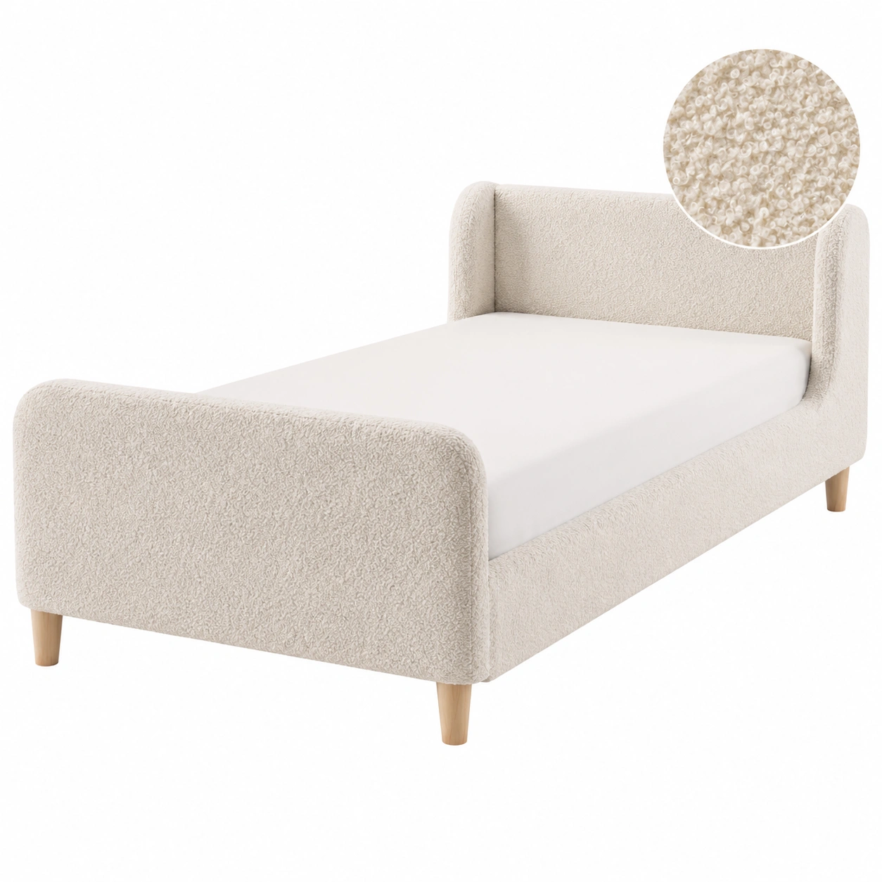 Cama infantil boucle crema suave