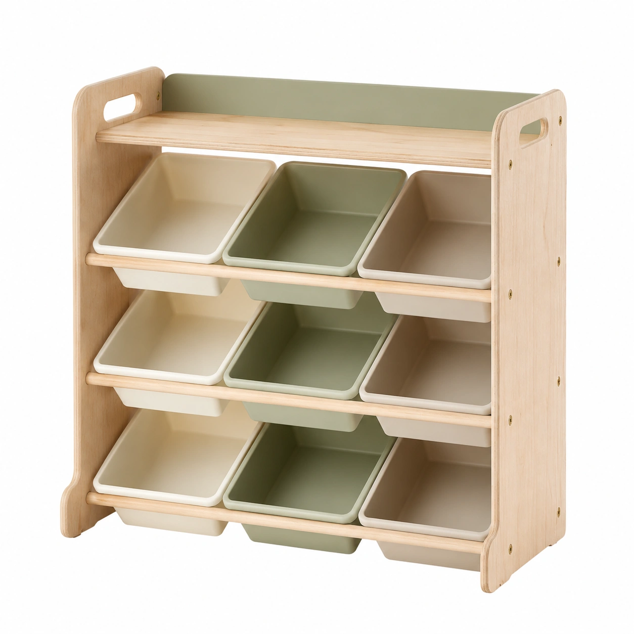 Estanteria Organizadora Infantil de Madera con 9 Cajas para Juguetes