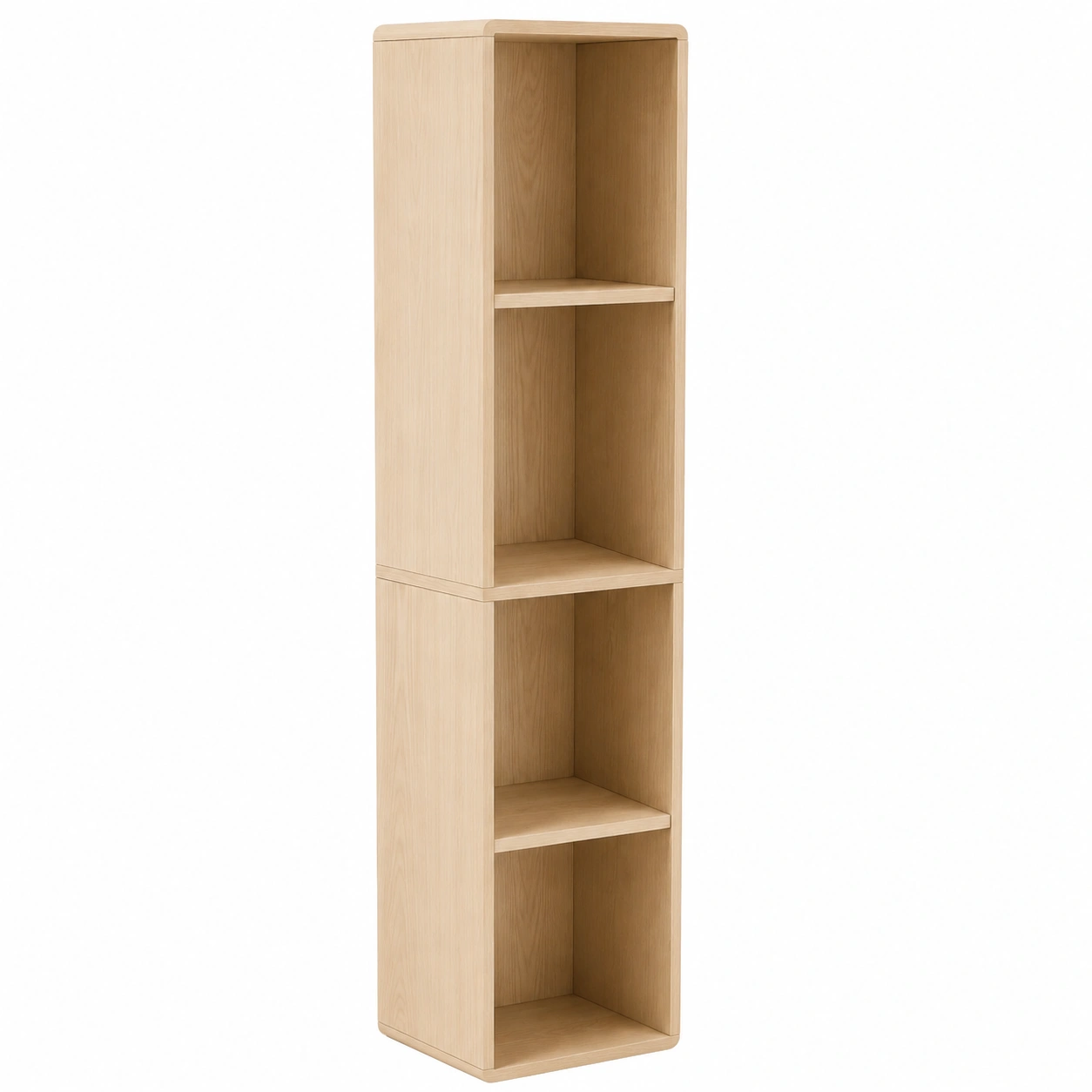 Estanteria Alta de Madera con 4 Compartimentos Abiertos