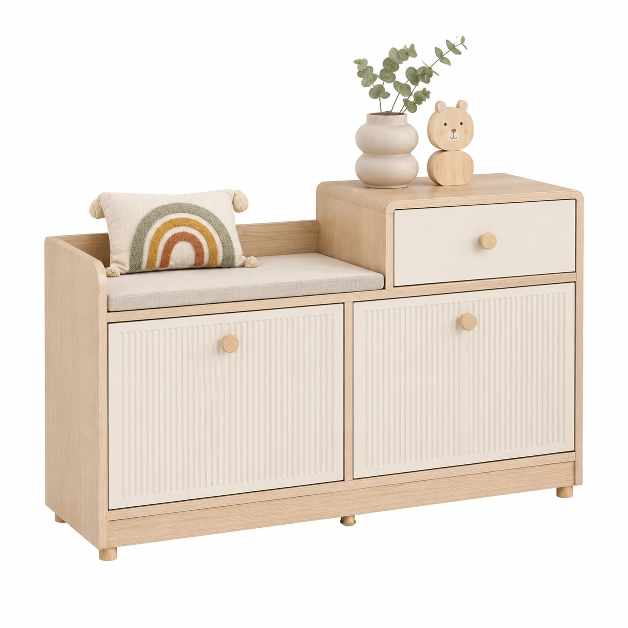 Comoda baja con asiento y cajones