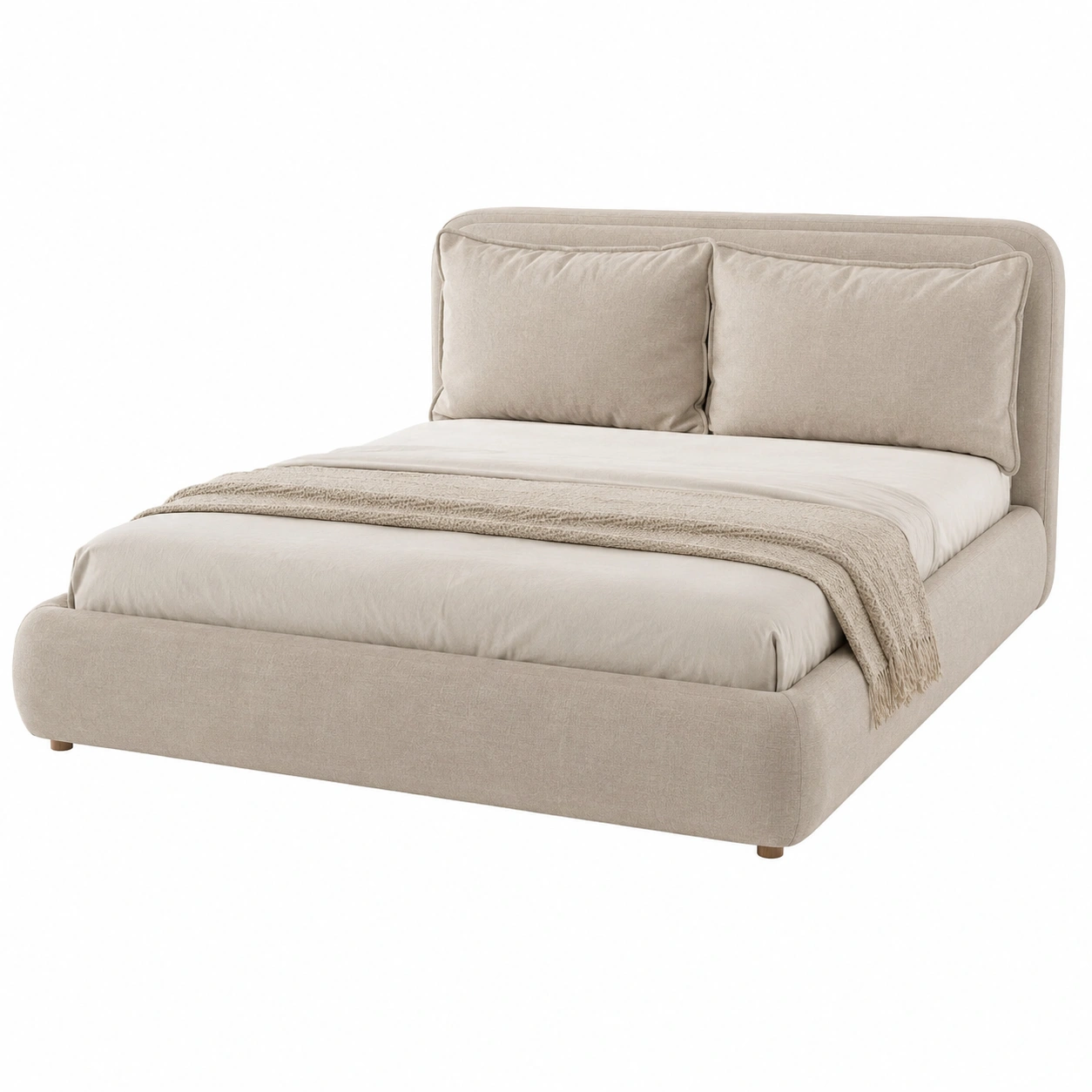 Cama tapizada moderna