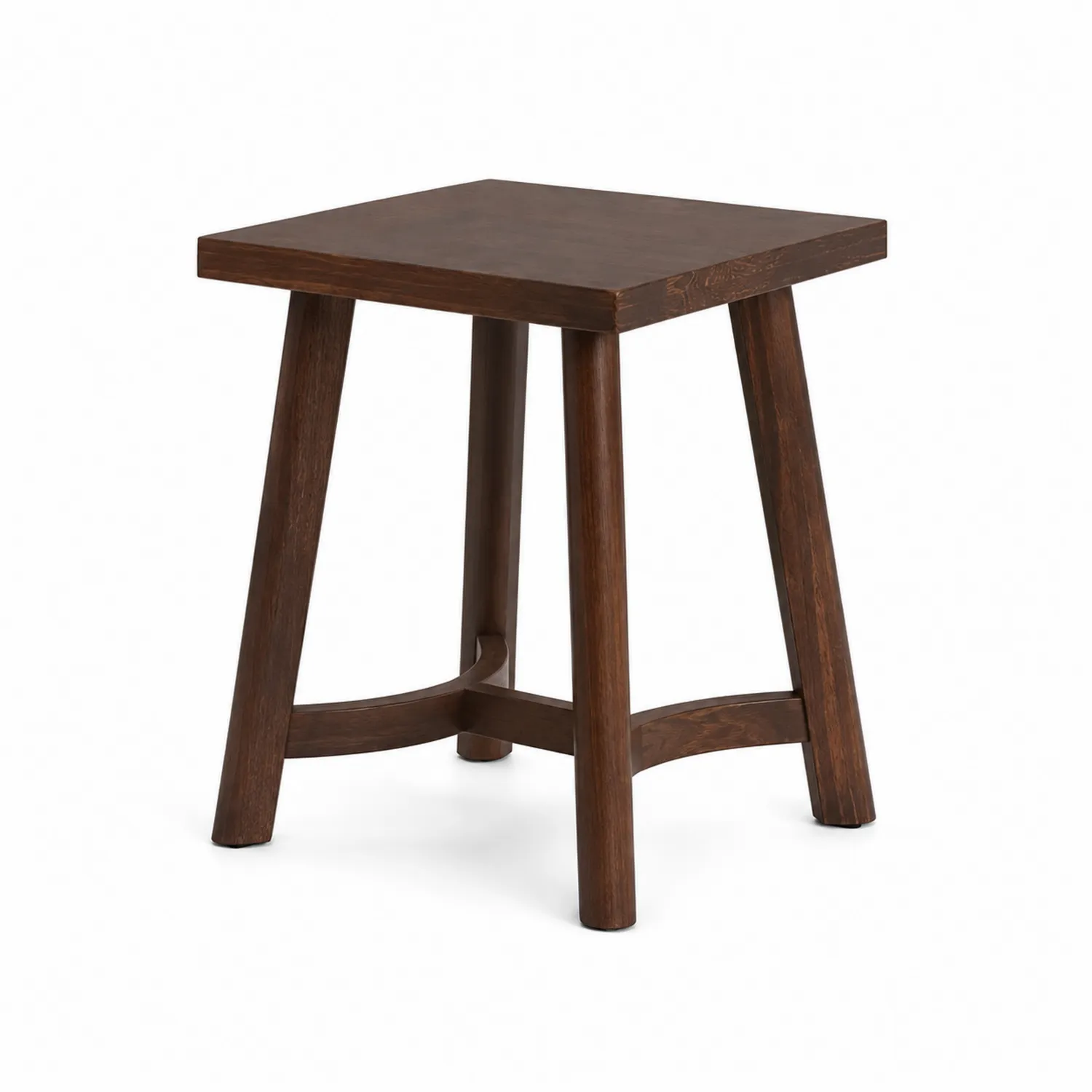 Mesa auxiliar de madera maciza marrón oscuro 45x45x60 cm