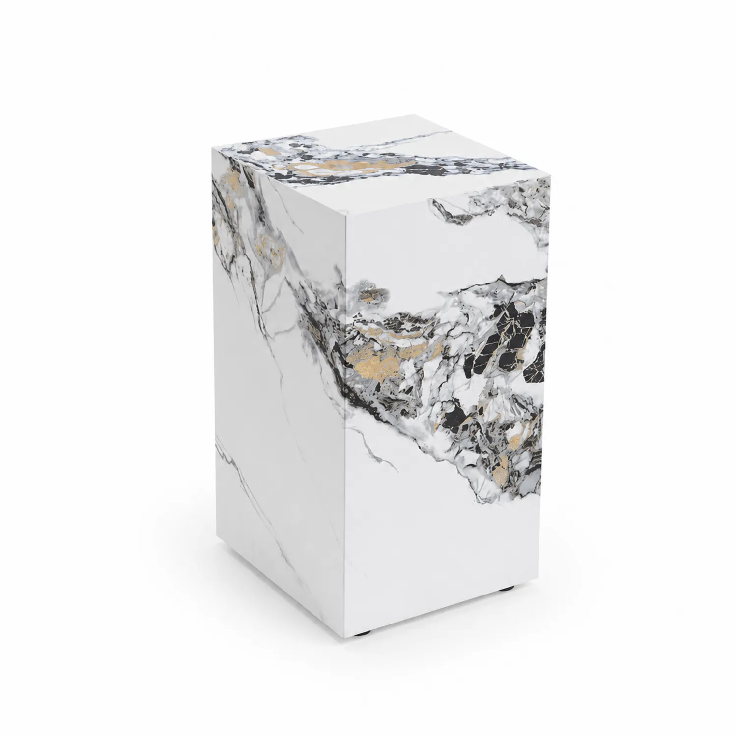 Mesa auxiliar de MDF con efecto mármol