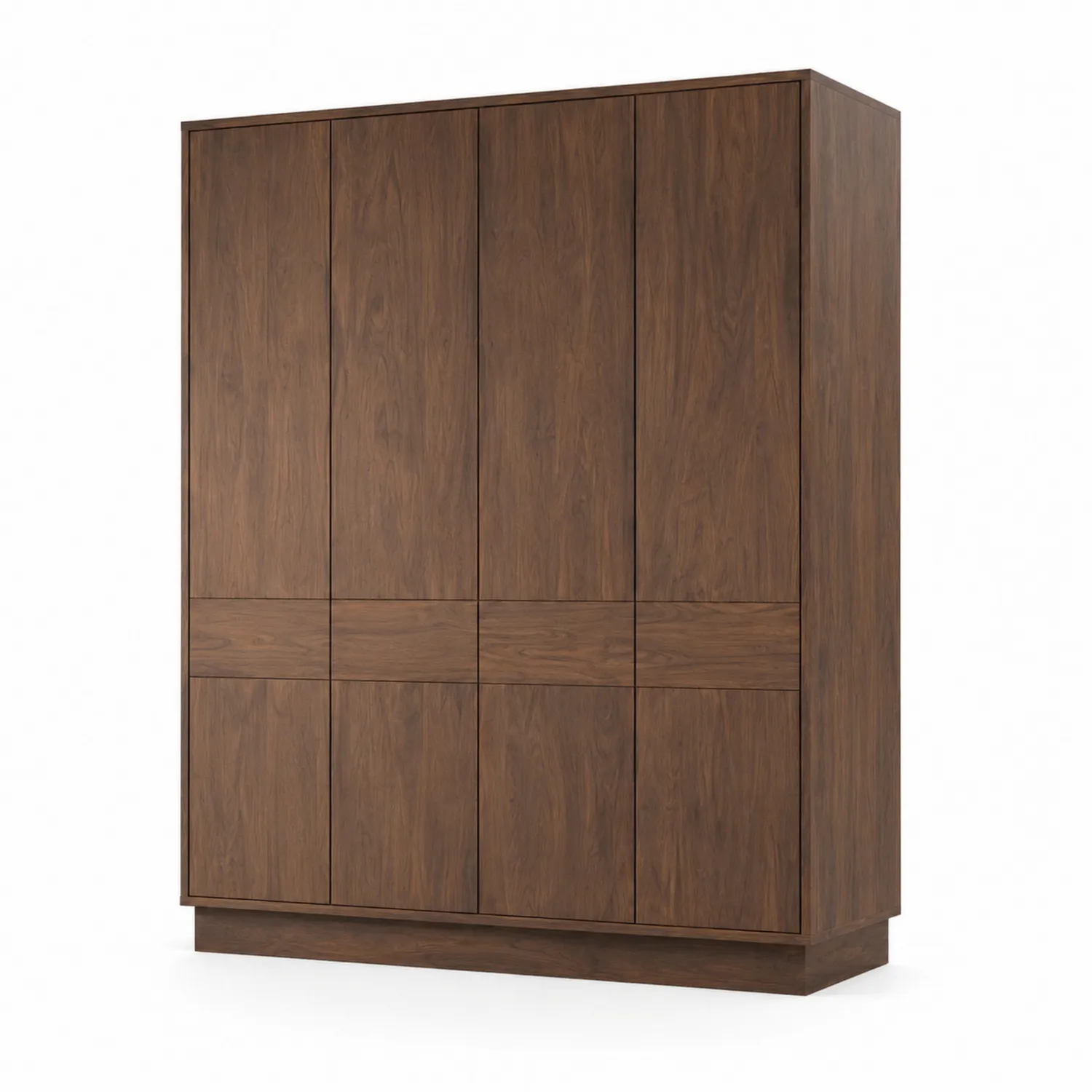 Armario de madera de nogal 6 puertas 200x150x60 cm