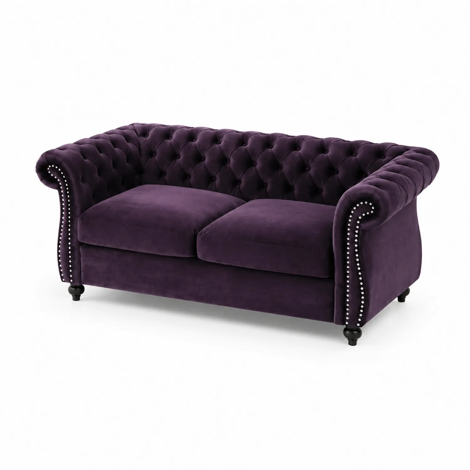 Sofá Chesterfield de Terciopelo Morado 200x80x75 cm