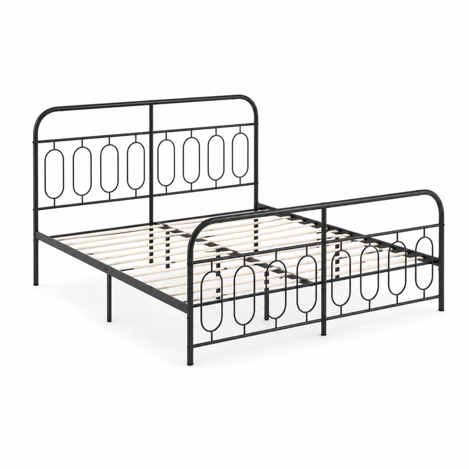 Cama de Metal Negra 200x160 cm