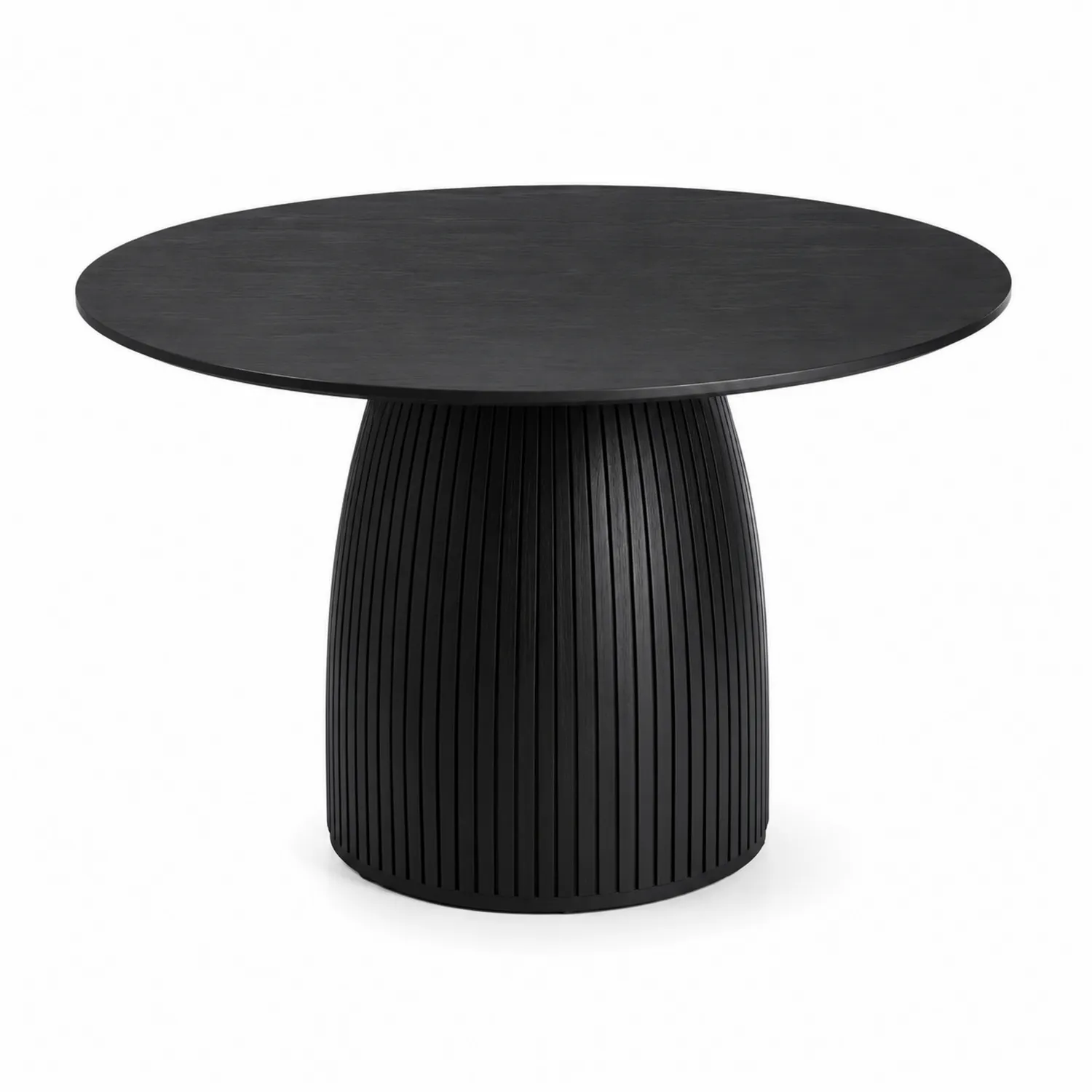 Mesa redonda de madera negra 120 cm