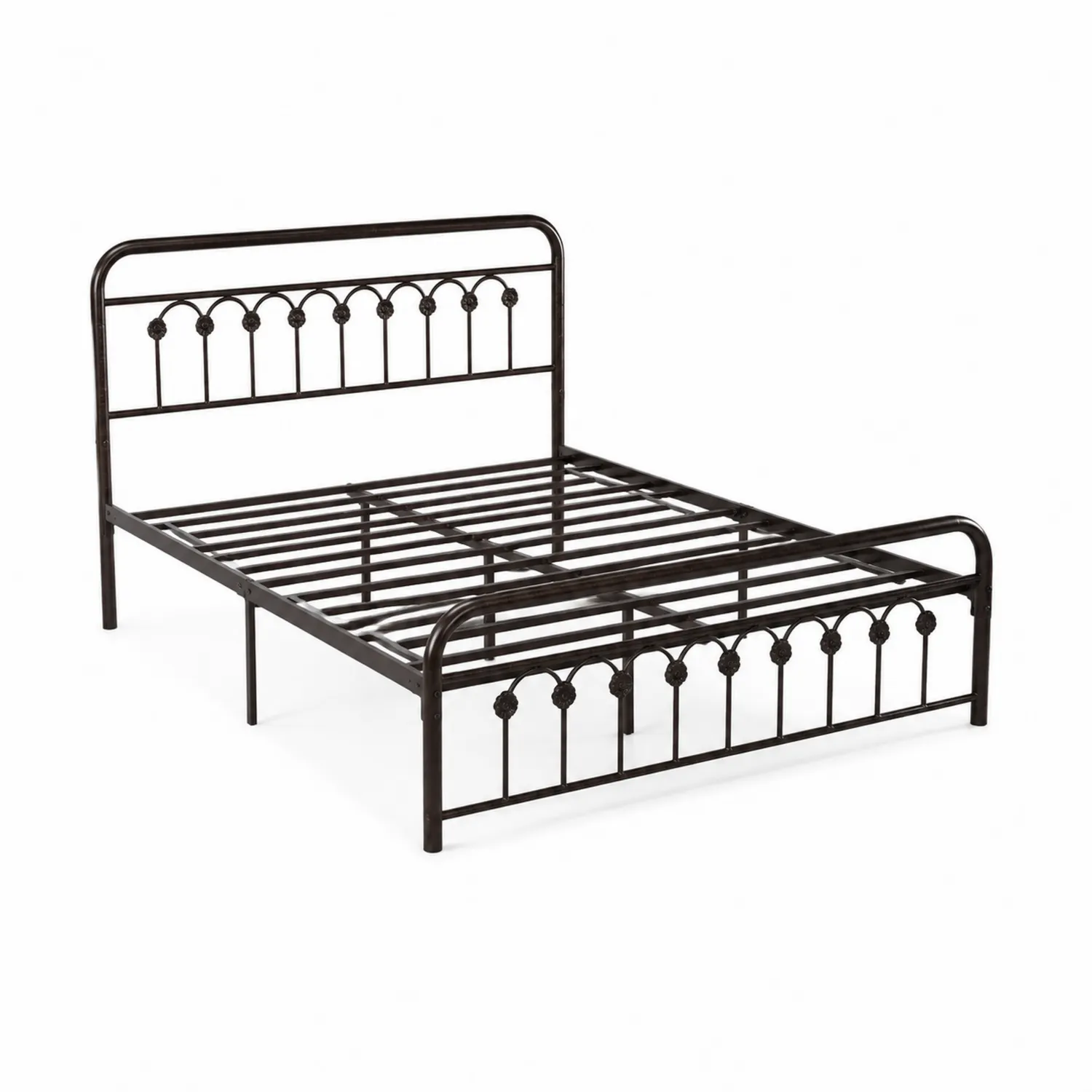 Cama de Metal Negra 200x150 cm
