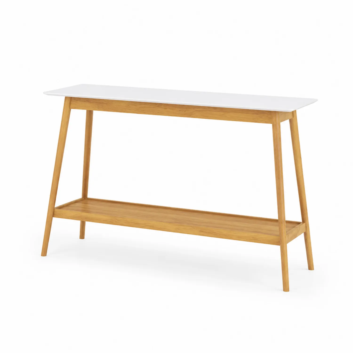 Mesa Consola de Madera y MDF Blanco 120x30x80 cm