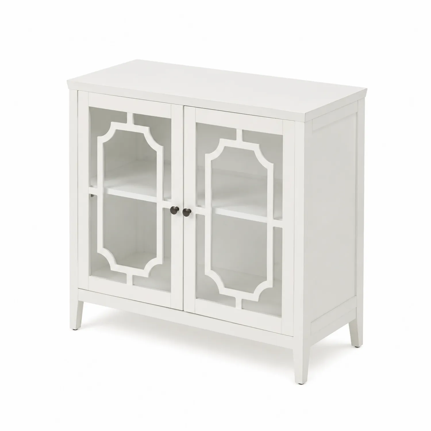 Armario de madera con puertas de vidrio 80x35x90 cm