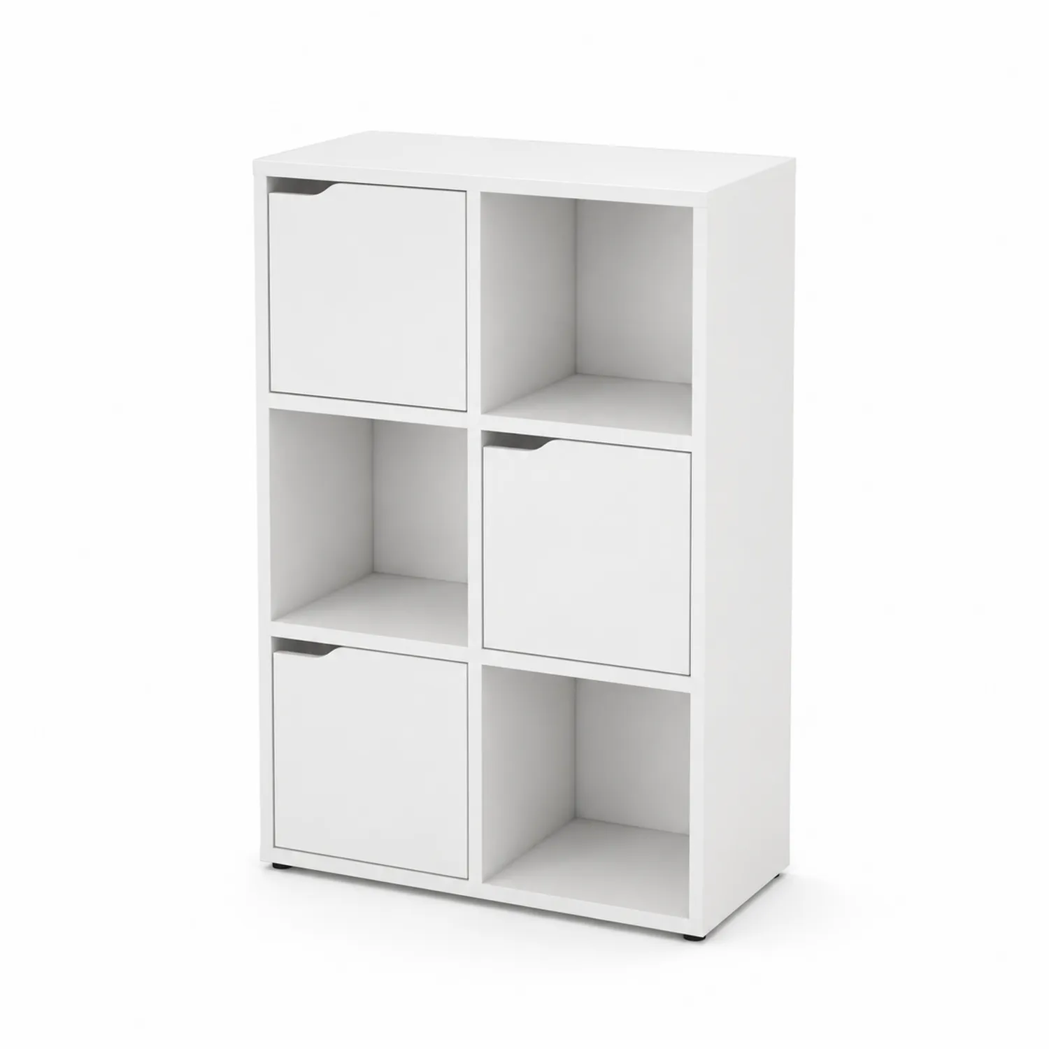 Étagère bibliothèque 6 cubes en MDF blanc 90x60x30 cm