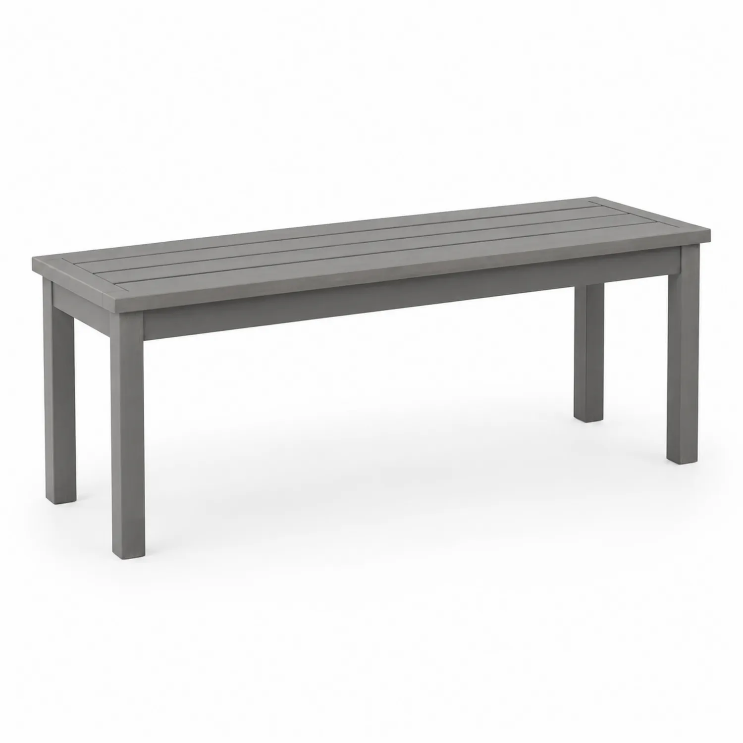 Banc extérieur en métal gris 120x40x45 cm