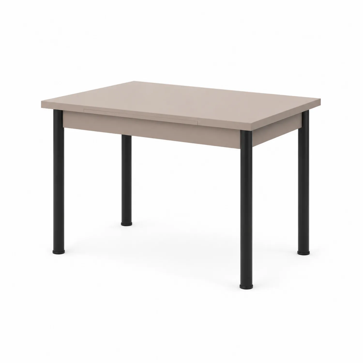 Table rectangulaire en MDF et métal Beige/Noir 120x80x75cm