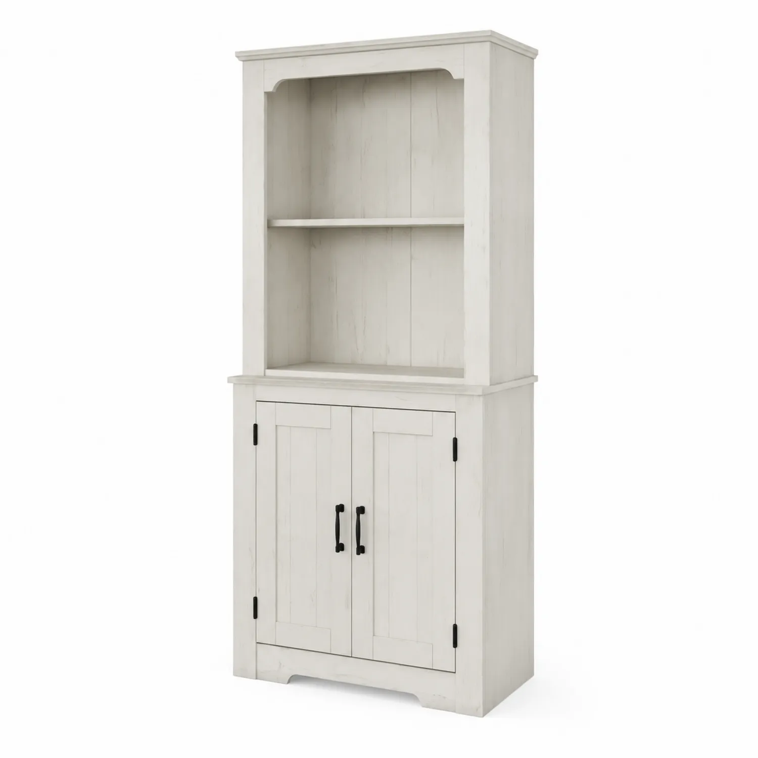Armoire en Bois Blanc avec Étagères