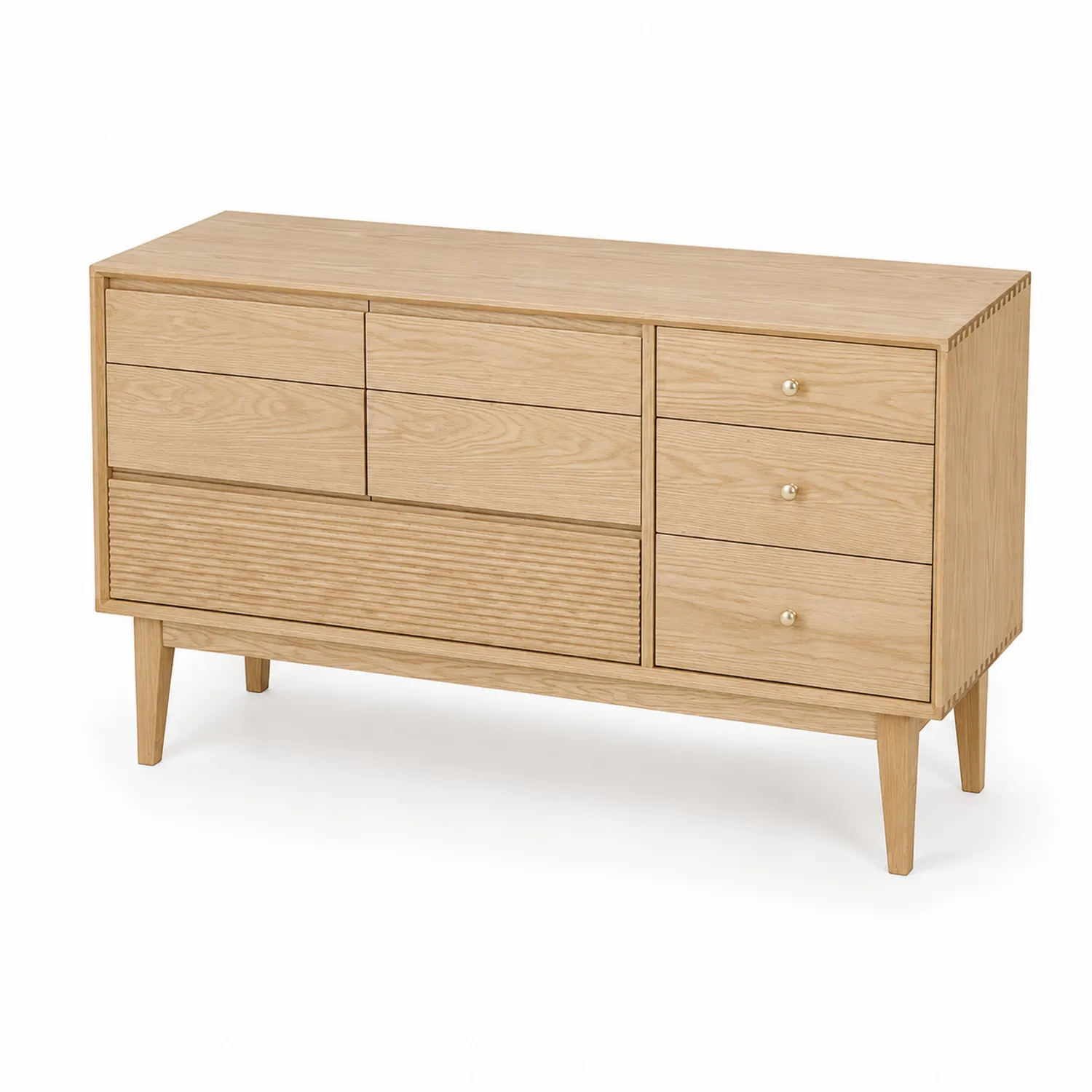 Aparador de Madera de Roble con 6 Cajones