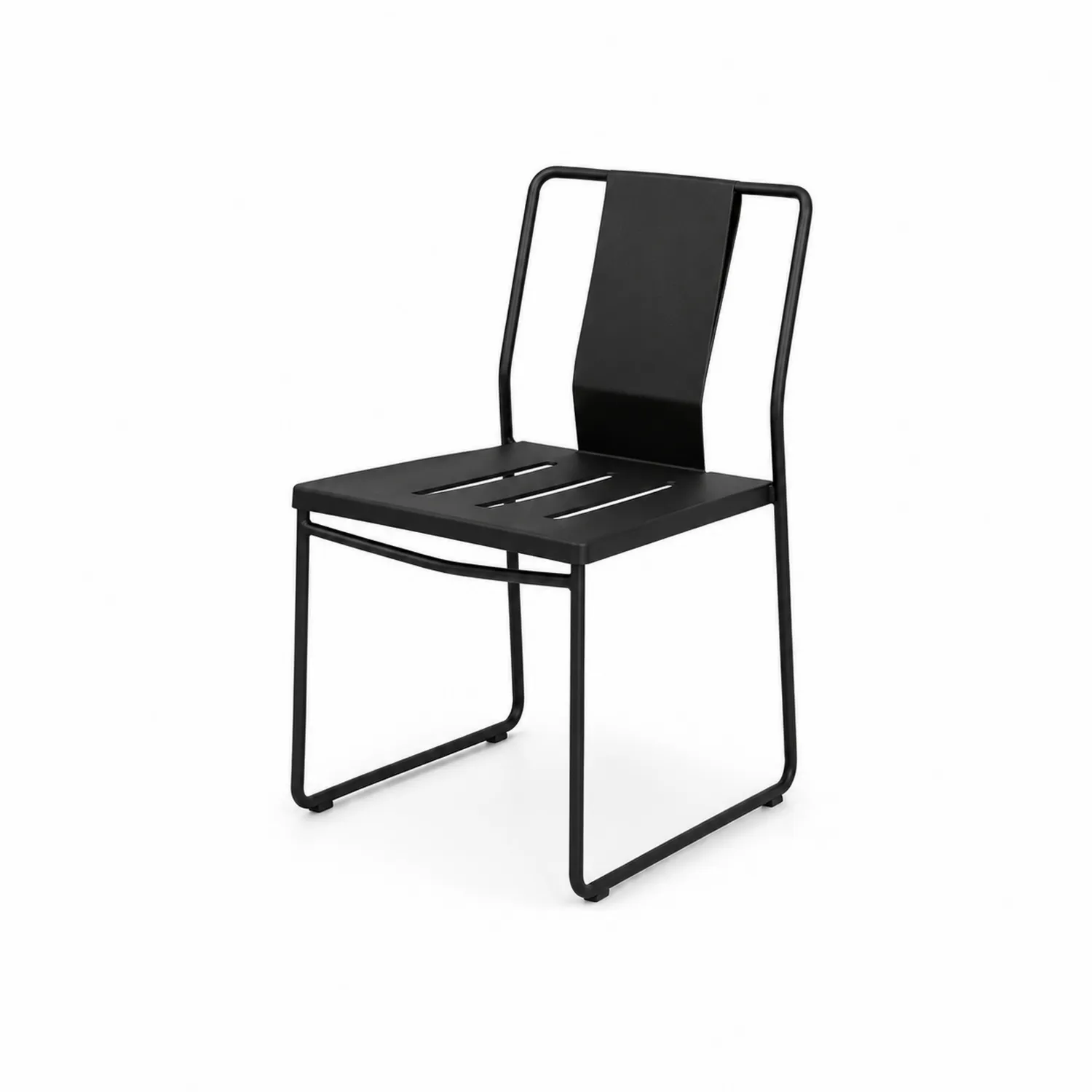 Silla de metal negro 85cm x 45cm x 50cm