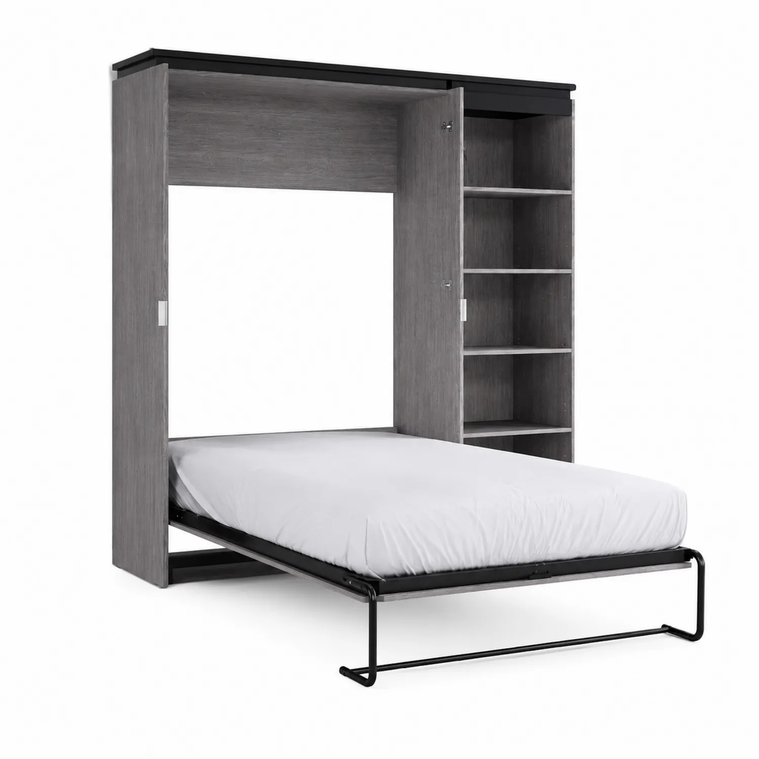 Cama abatible de MDF y Acero con Almacenamiento 200x140 cm