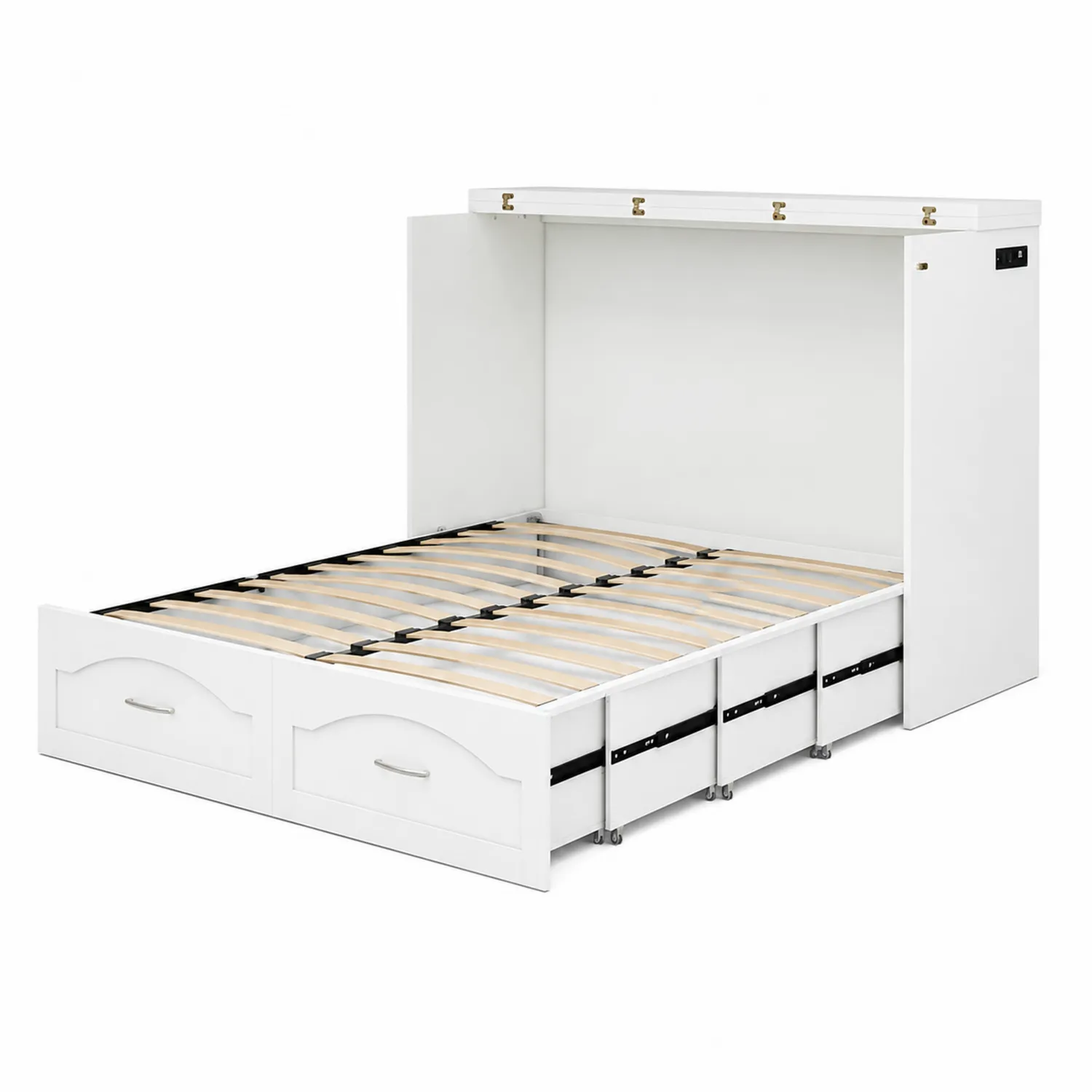 Cama de MDF con Almacenamiento y Dos Cajones 200x150 cm