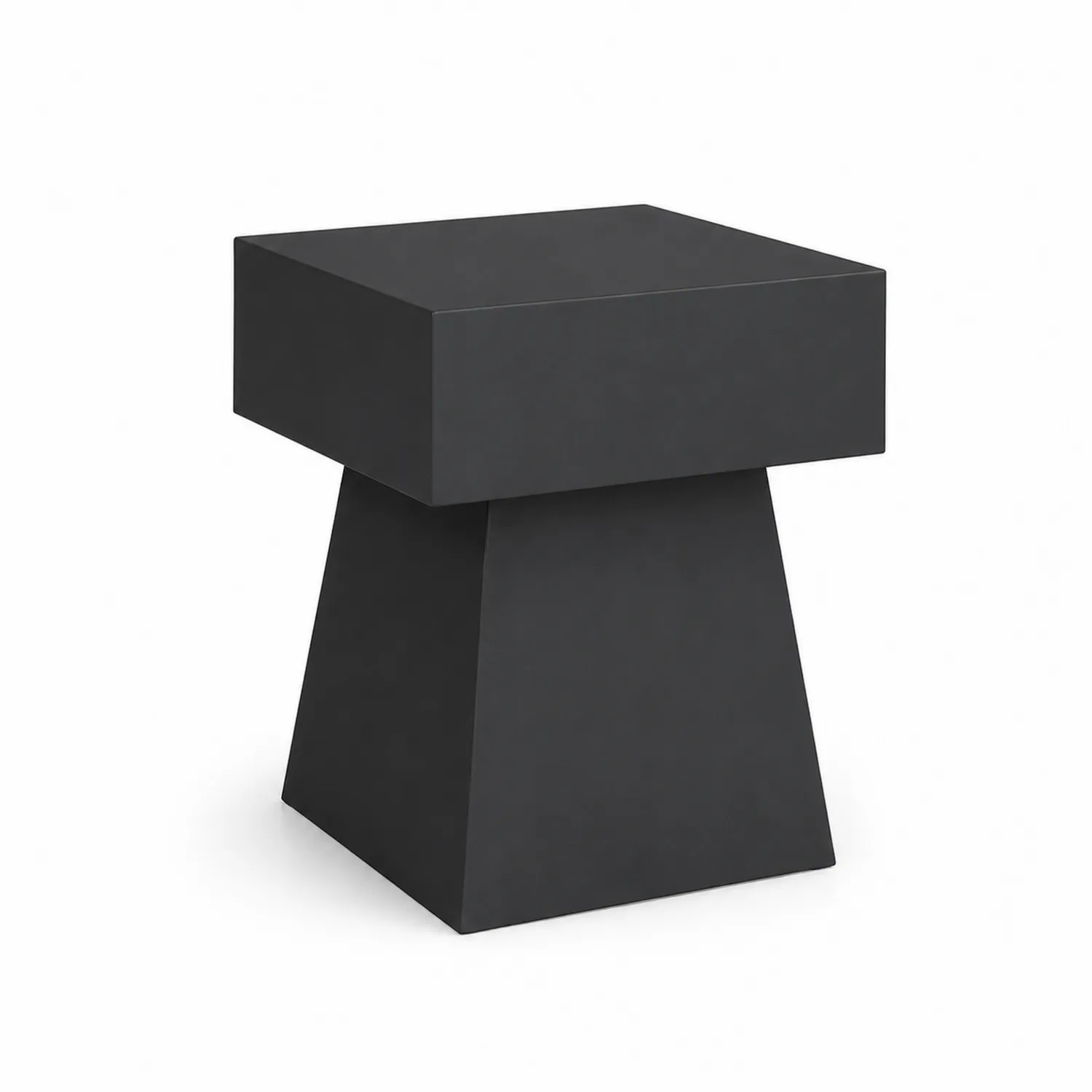Mesa auxiliar de plástico negra 40x40x50 cm