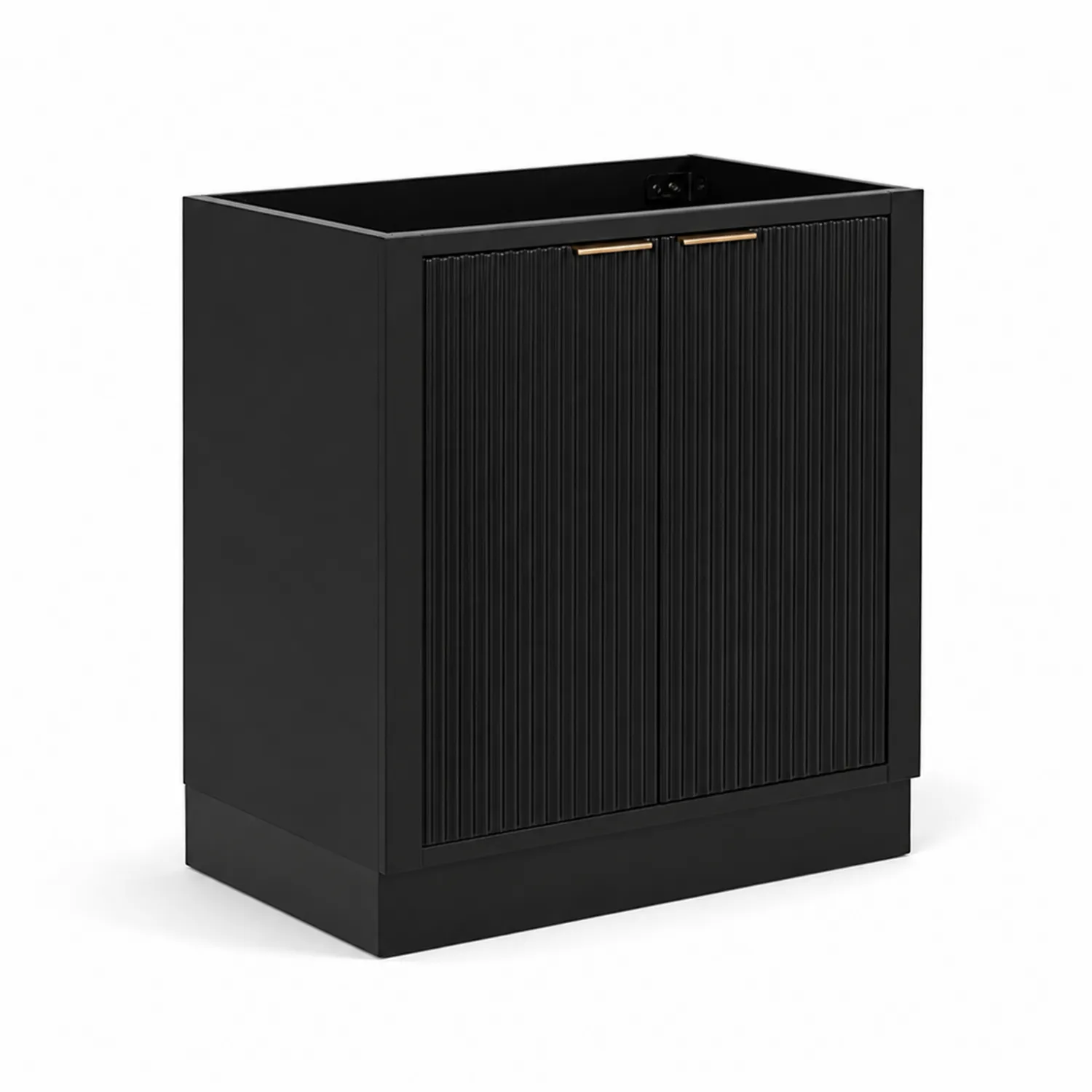 Armario bajo lavabo de MDF con puertas negras