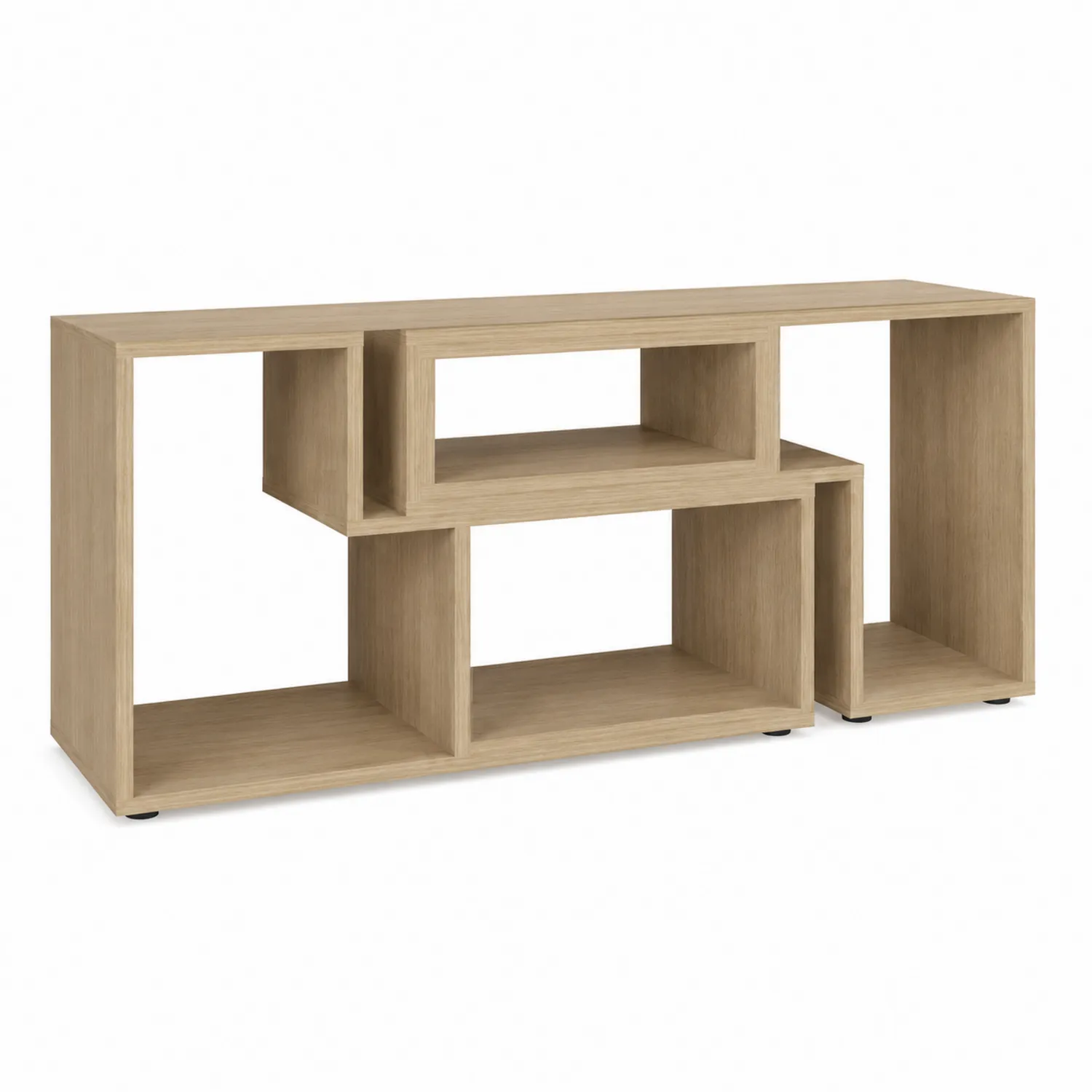 Estantería de madera contrachapada color Roble 160x30x80 cm
