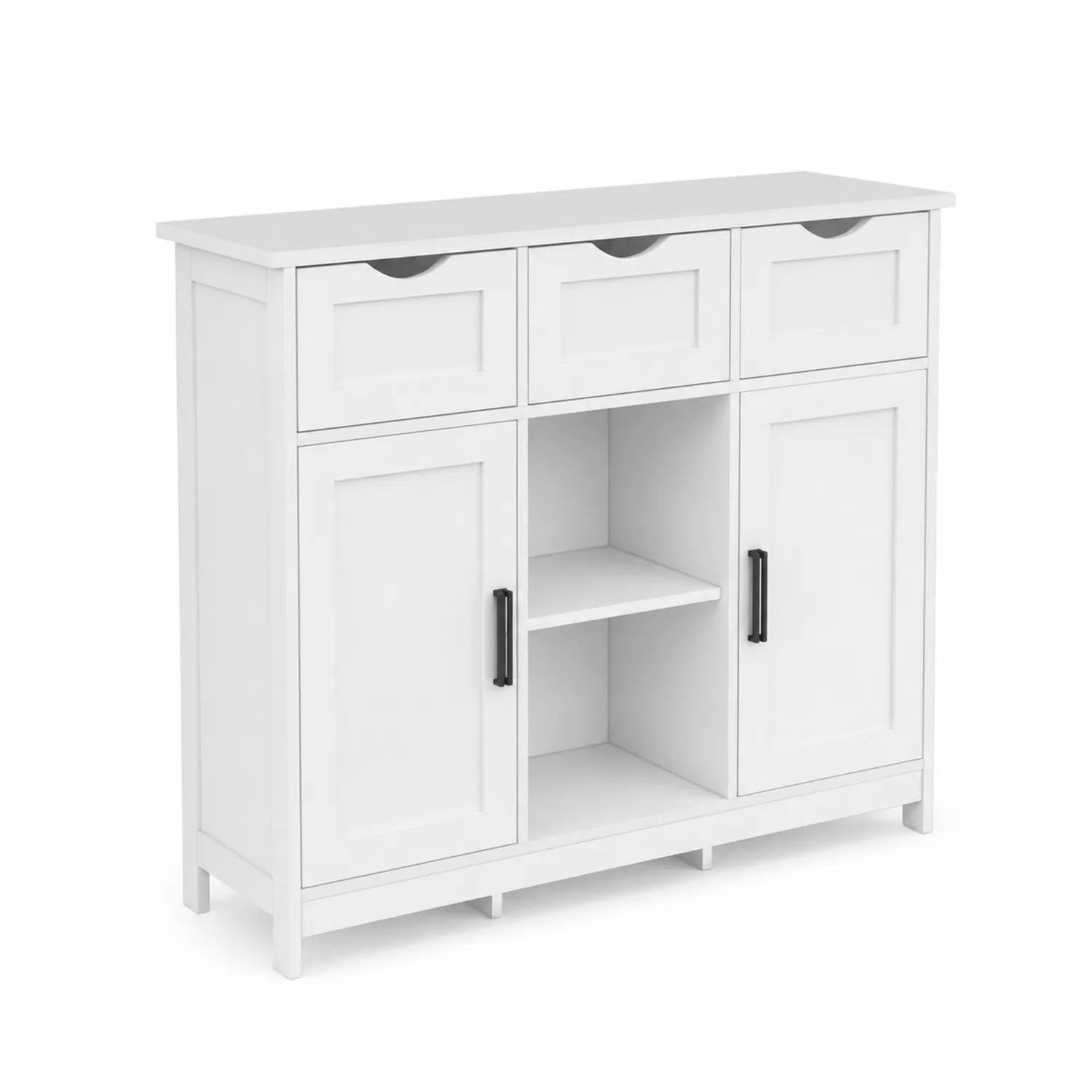 Aparador de MDF Blanco 80x30x90 cm