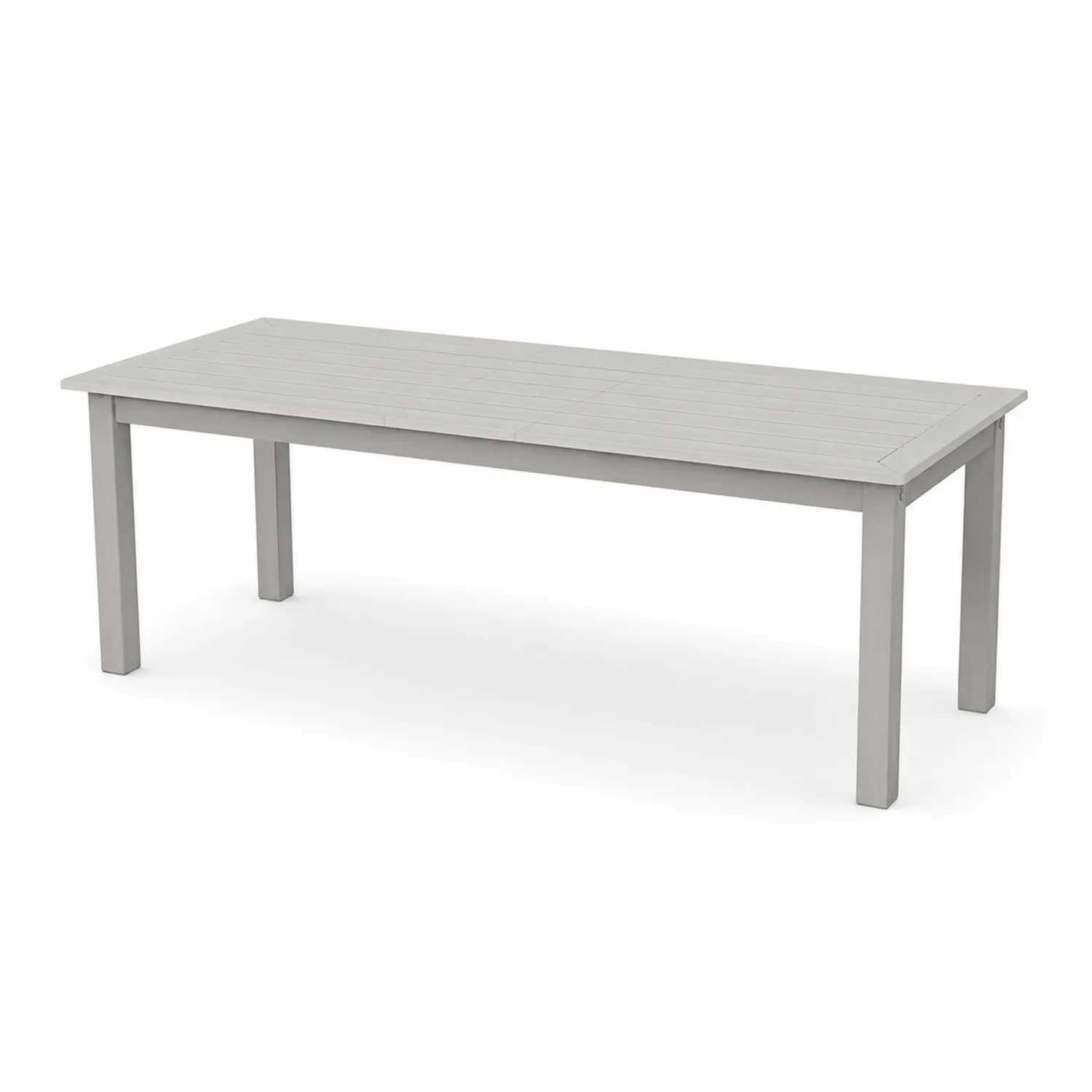 Mesa de jardín de aluminio gris 200x90x75 cm