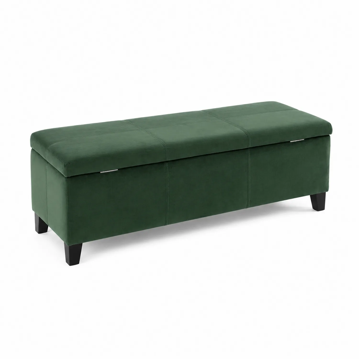 Banco de almacenamiento de tela verde 120x40x45 cm